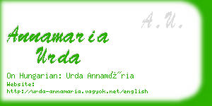 annamaria urda business card